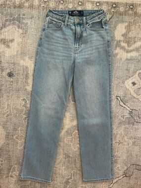 Hollister Light Blue High-Rise Straight Jeans